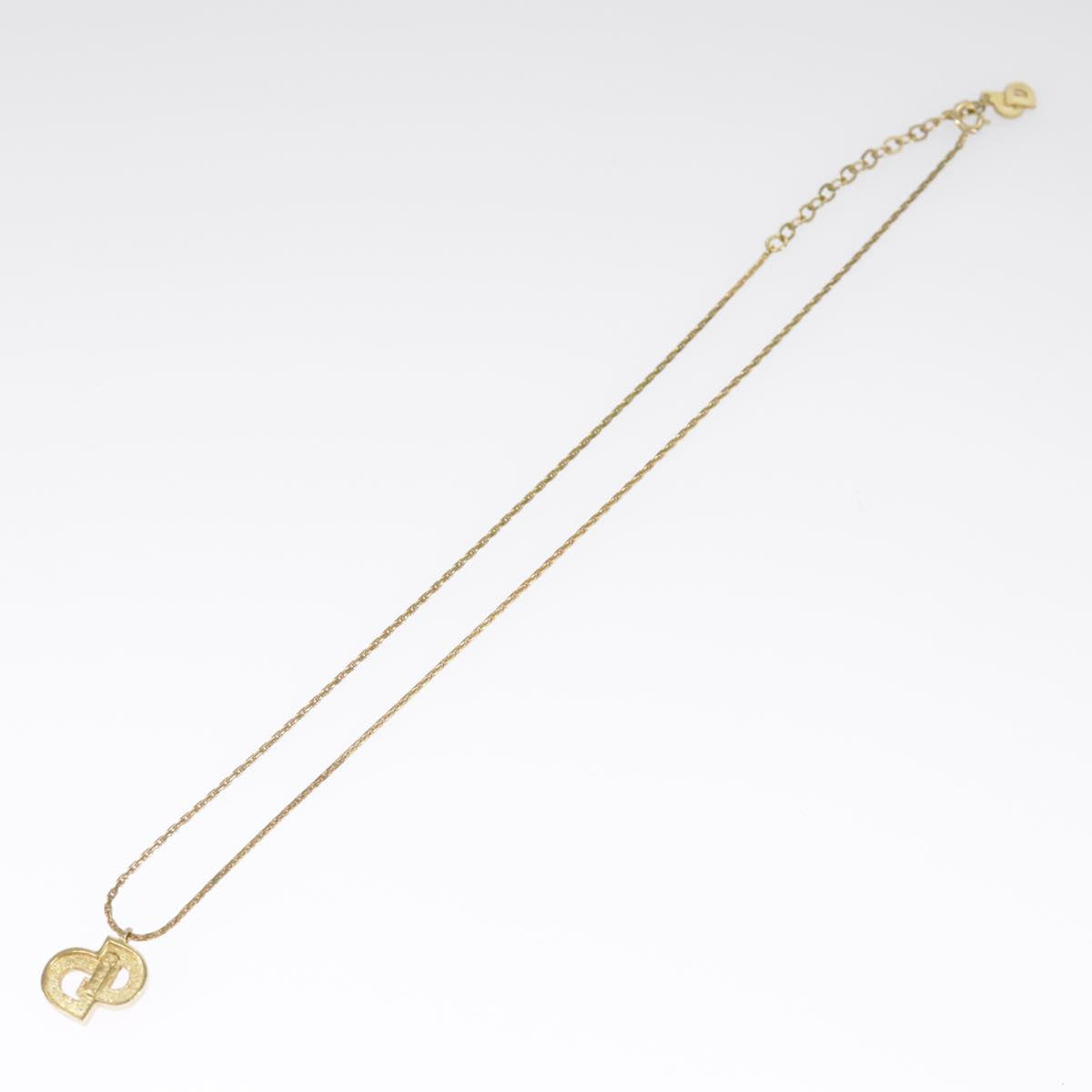 Christian Dior Necklace metal Gold Tone Auth 99443