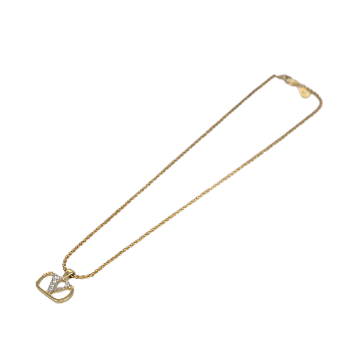 VALENTINO Necklace metal Gold Tone Auth 99444