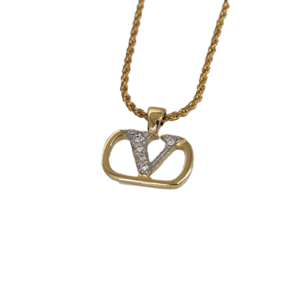 VALENTINO Necklace metal Gold Tone Auth 99444 - 0