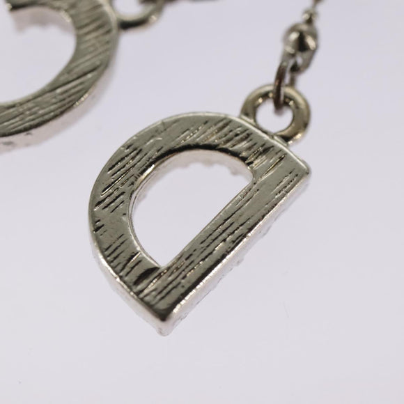 Christian Dior Necklace metal Silver tone Auth 99445