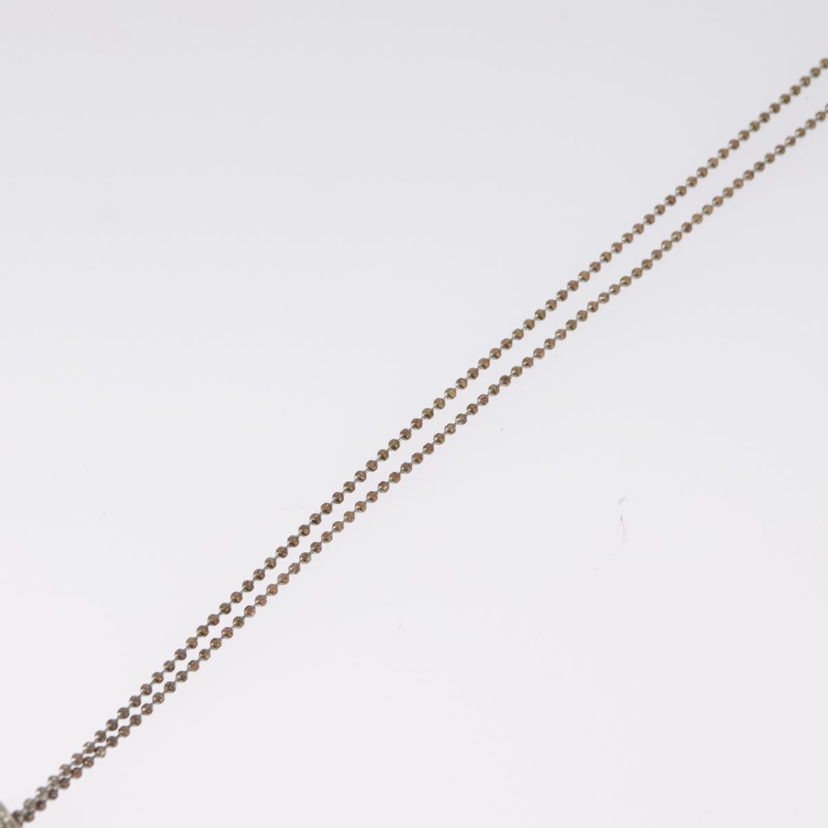 Christian Dior Necklace metal Silver tone Auth 99445