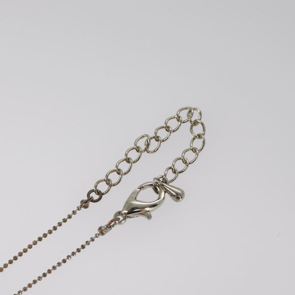 Christian Dior Necklace metal Silver tone Auth 99445