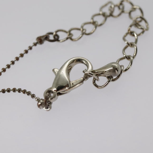 Christian Dior Necklace metal Silver tone Auth 99445