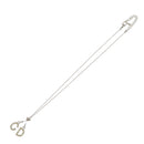 Christian Dior Necklace metal Silver tone Auth 99445-1