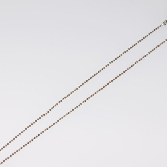 Christian Dior Necklace metal Silver tone Auth 99445