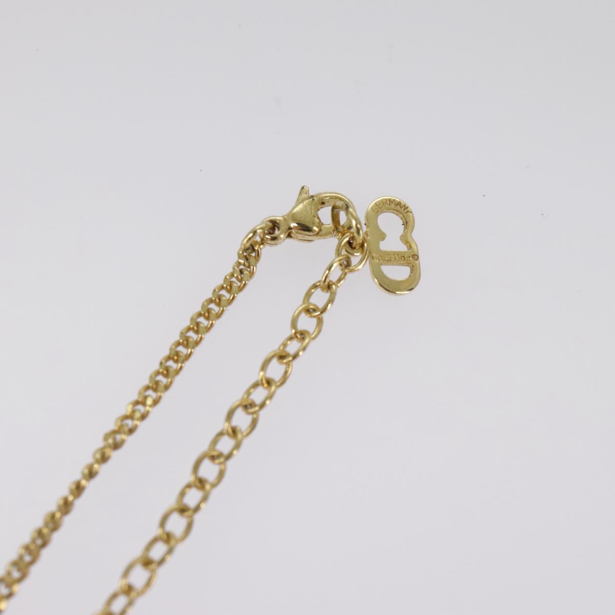 Christian Dior Necklace metal Gold Tone Auth 99450