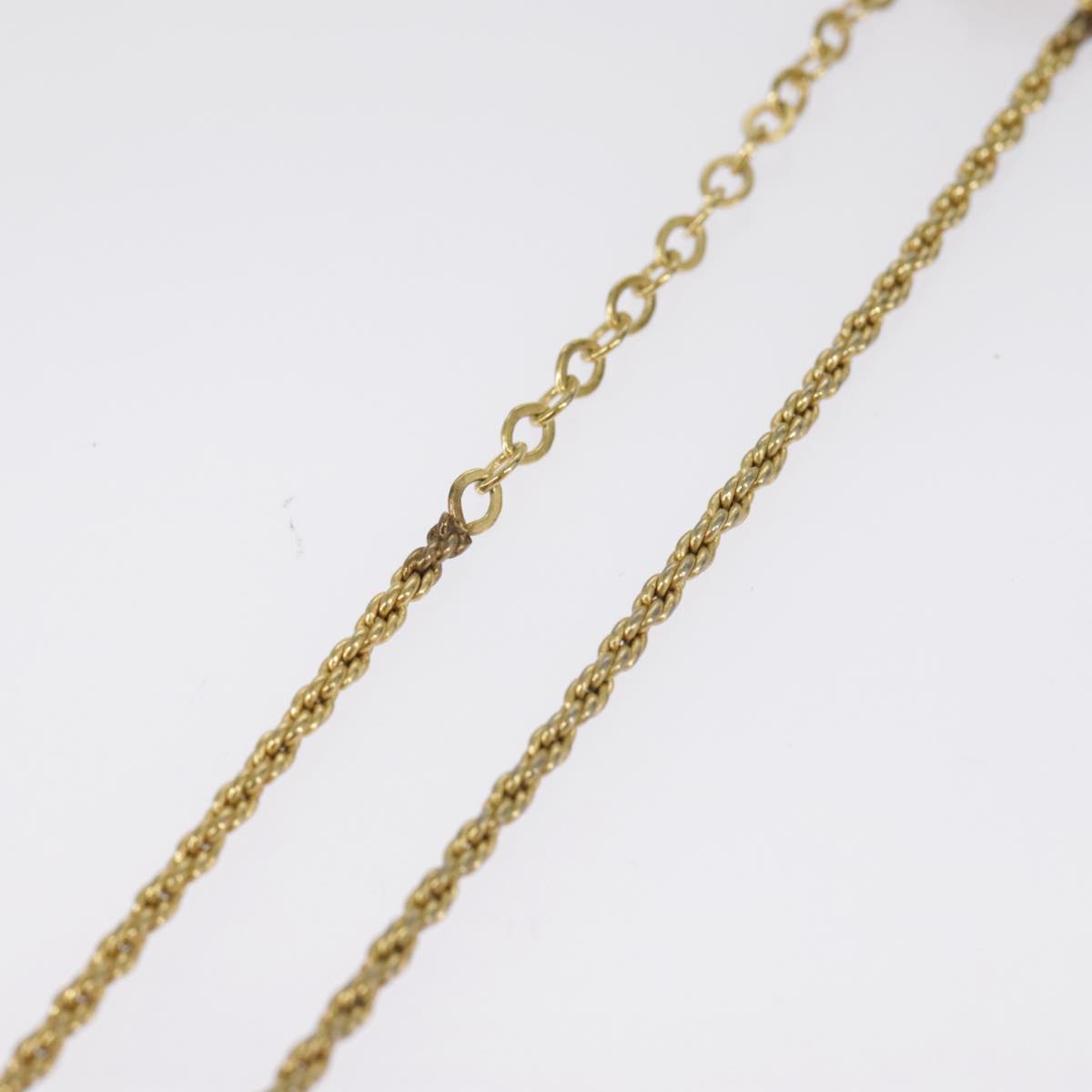 Christian Dior Necklace metal Gold Tone Auth 99452