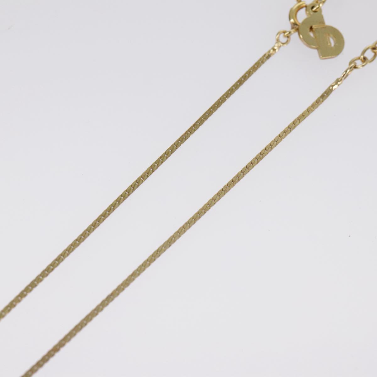 Christian Dior Necklace metal Gold Tone Auth 99453