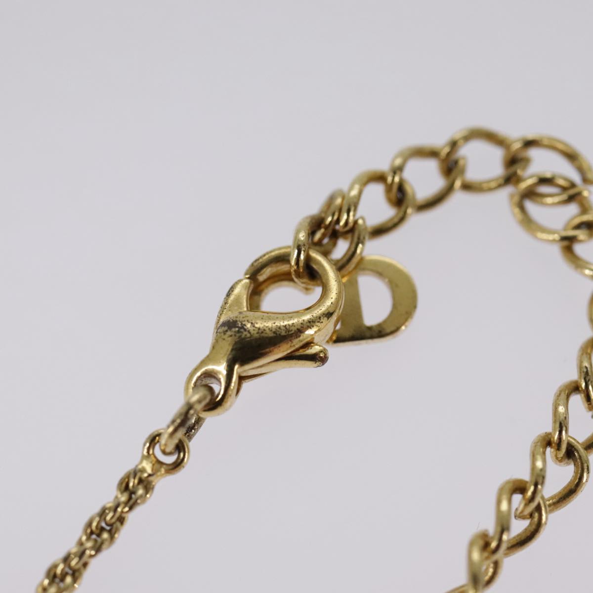 Christian Dior Necklace metal Gold Tone Auth 99457