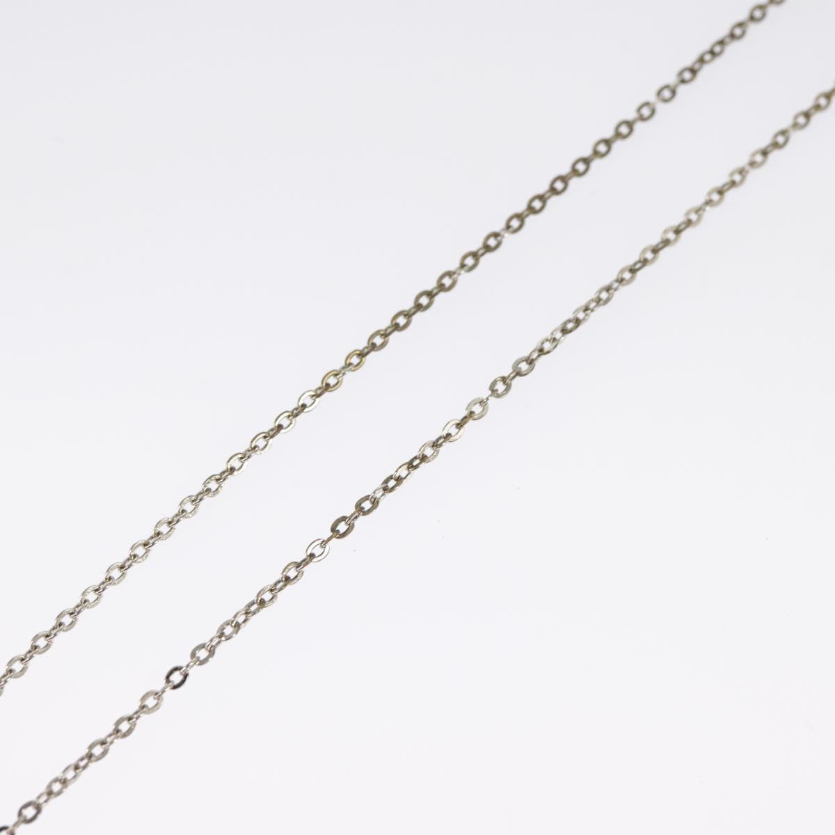 Christian Dior Necklace metal Silver tone Auth 99458