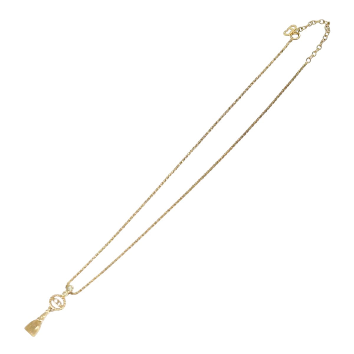 Christian Dior Necklace metal Gold Tone Auth 99460