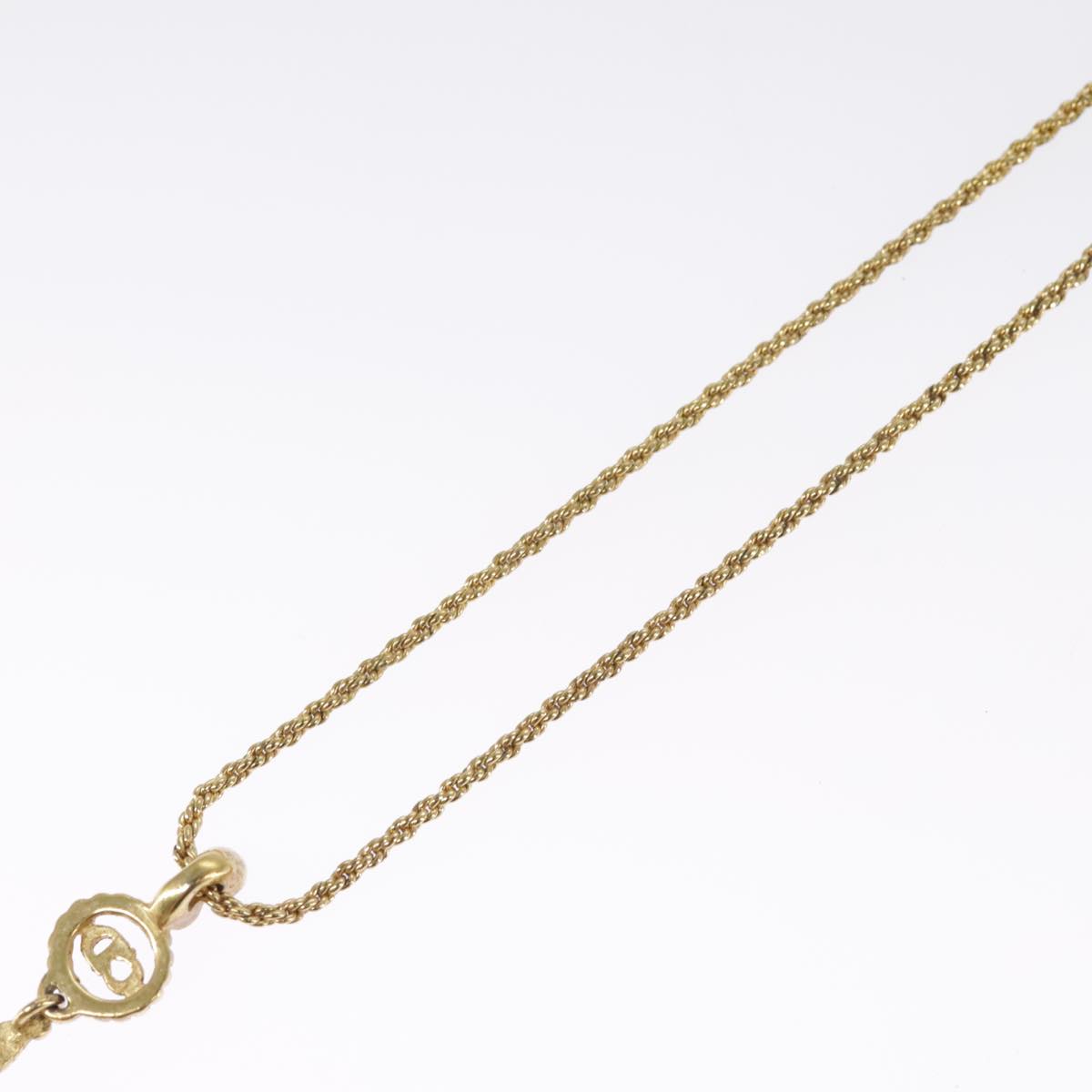 Christian Dior Necklace metal Gold Tone Auth 99460