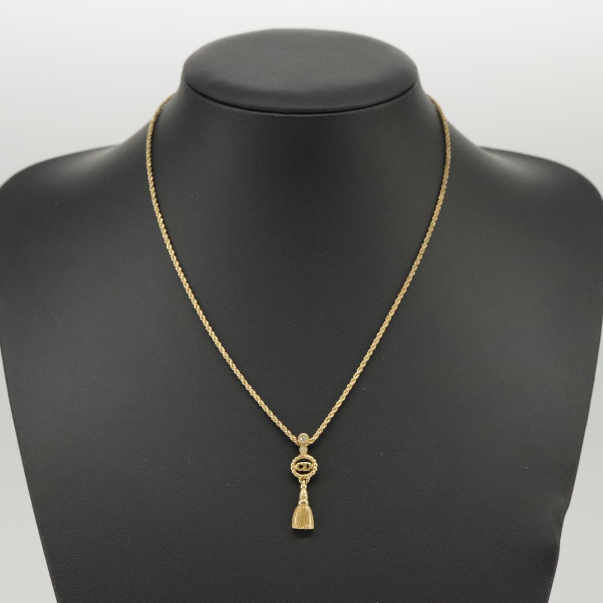 Christian Dior Necklace metal Gold Tone Auth 99460