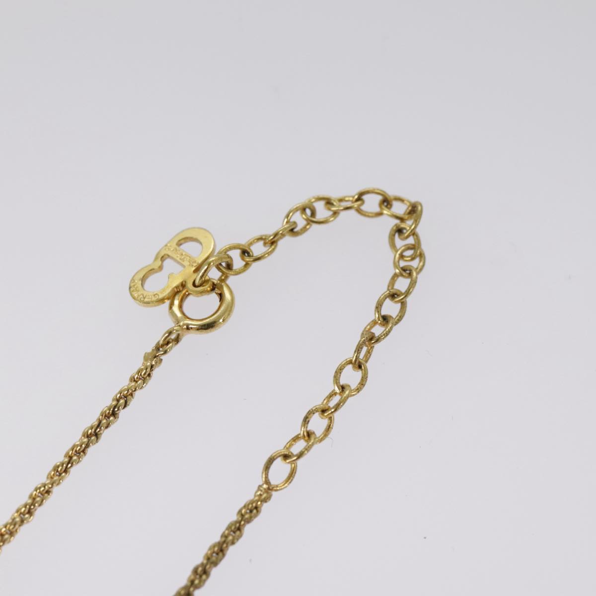 Christian Dior Necklace metal Gold Tone Auth 99460