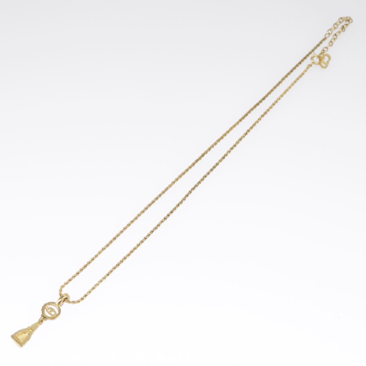 Christian Dior Necklace metal Gold Tone Auth 99460