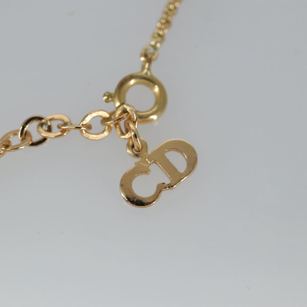 Christian Dior Necklace metal Gold Tone Auth 99461