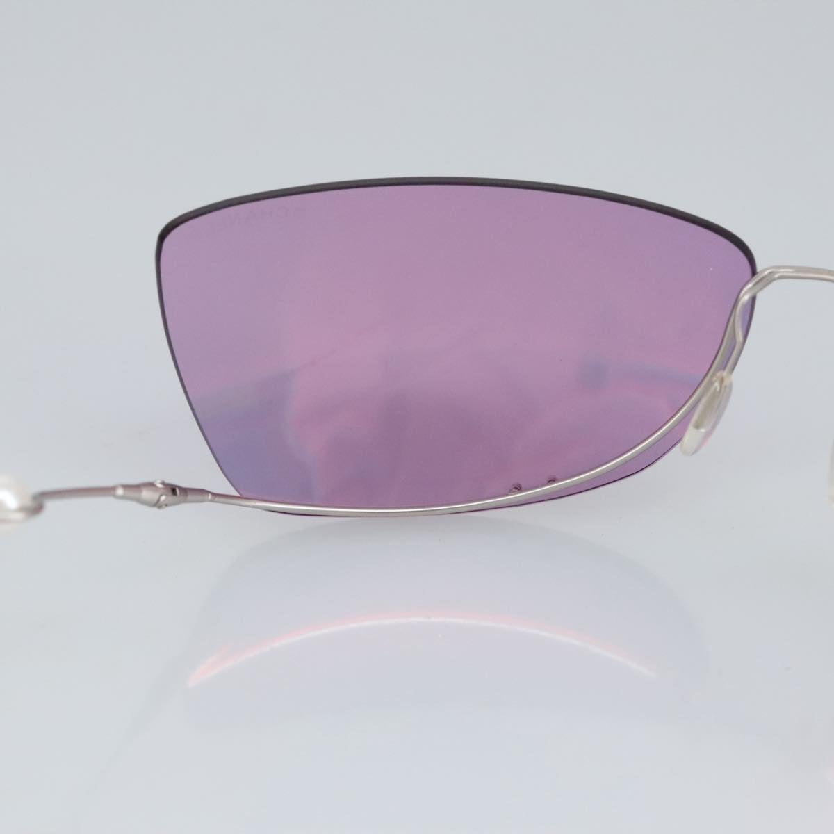 CHANEL Sunglasses metal Pink CC Auth 99475