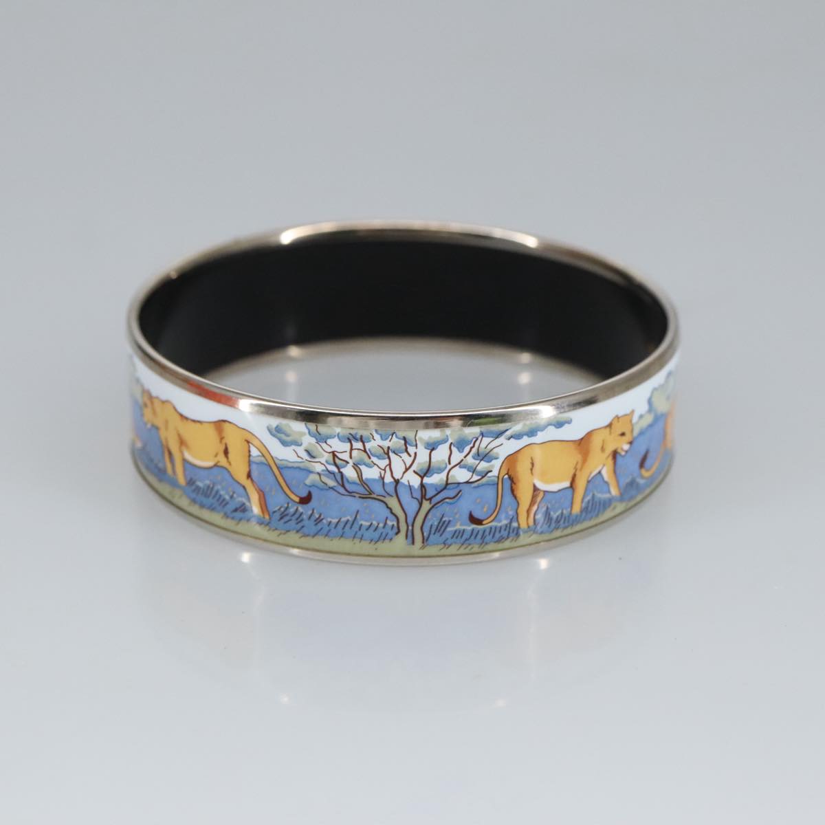 HERMES Emile Bangle metal Blue Auth 99477