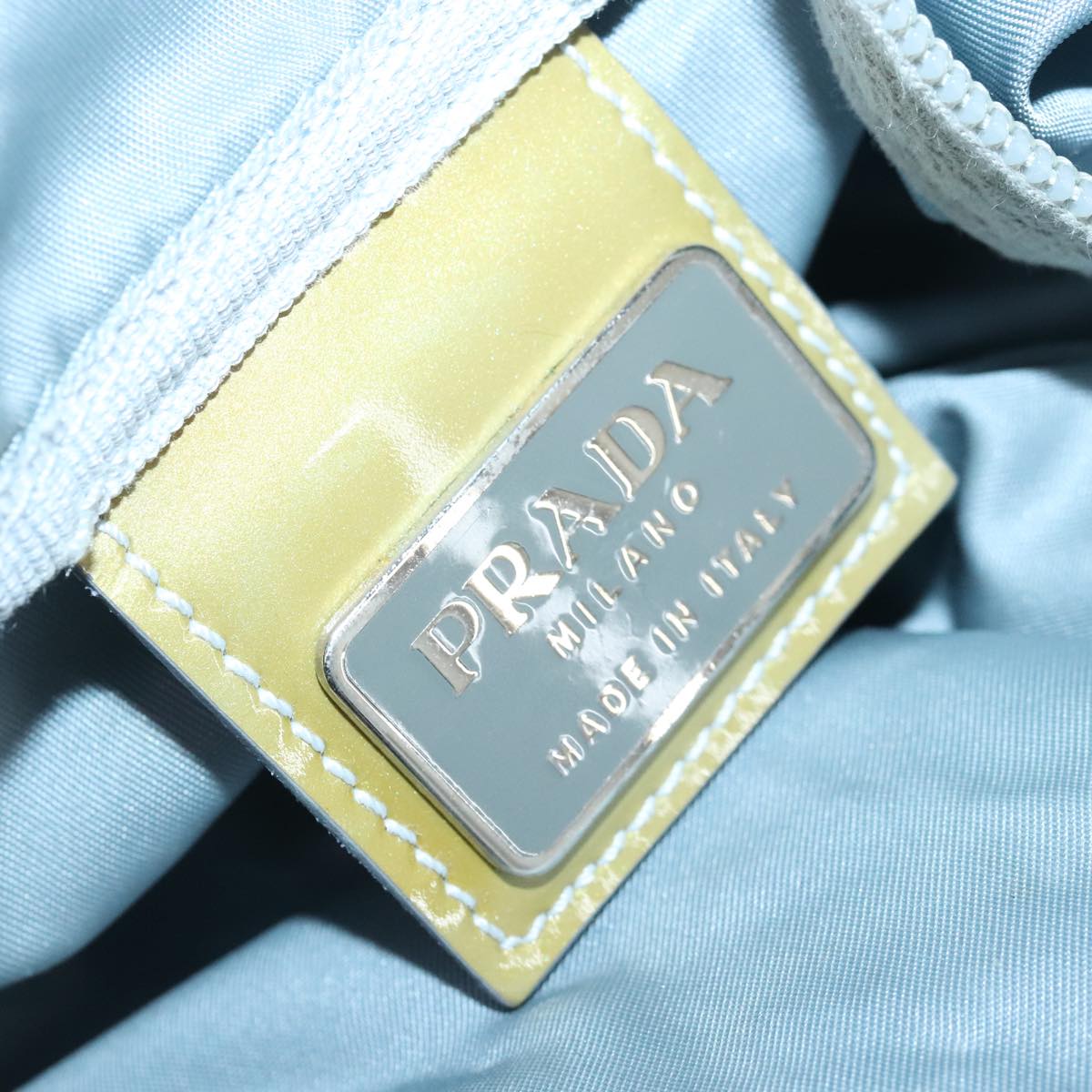 PRADA Boston Bag Nylon 2way Light Blue Auth 99483