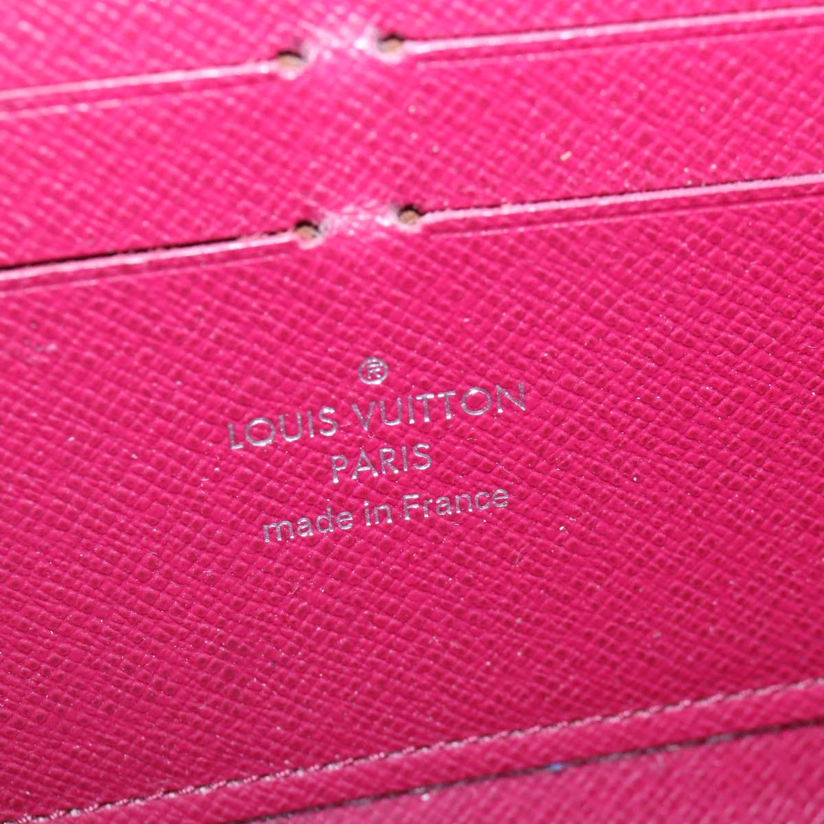 LOUIS VUITTON Epi Zippy Wallet Long Wallet Fuchsia Pink M60305 LV Auth 99485