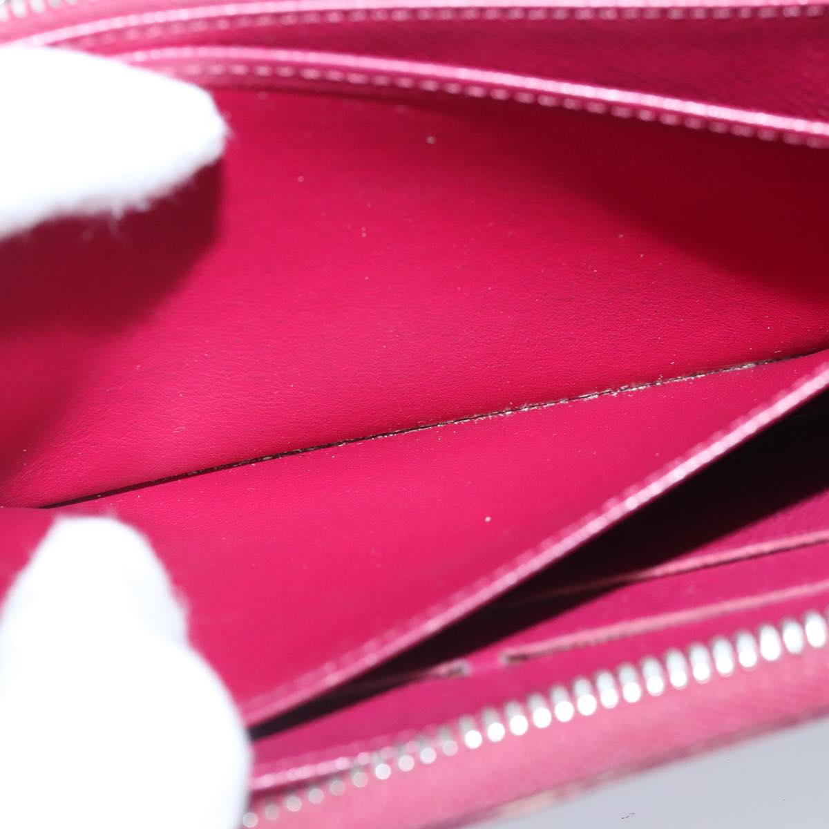 LOUIS VUITTON Epi Zippy Wallet Long Wallet Fuchsia Pink M60305 LV Auth 99485