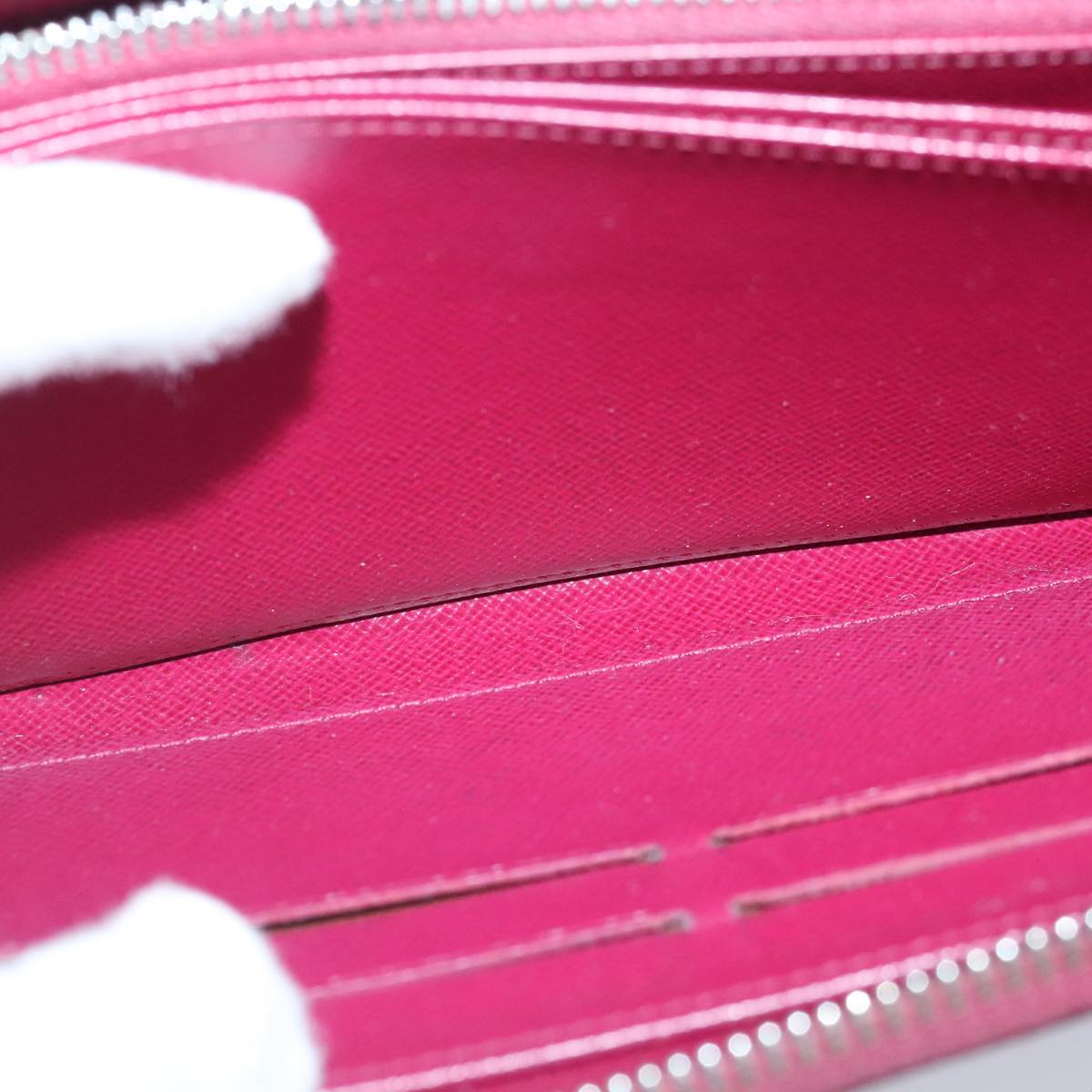 LOUIS VUITTON Epi Zippy Wallet Long Wallet Fuchsia Pink M60305 LV Auth 99485