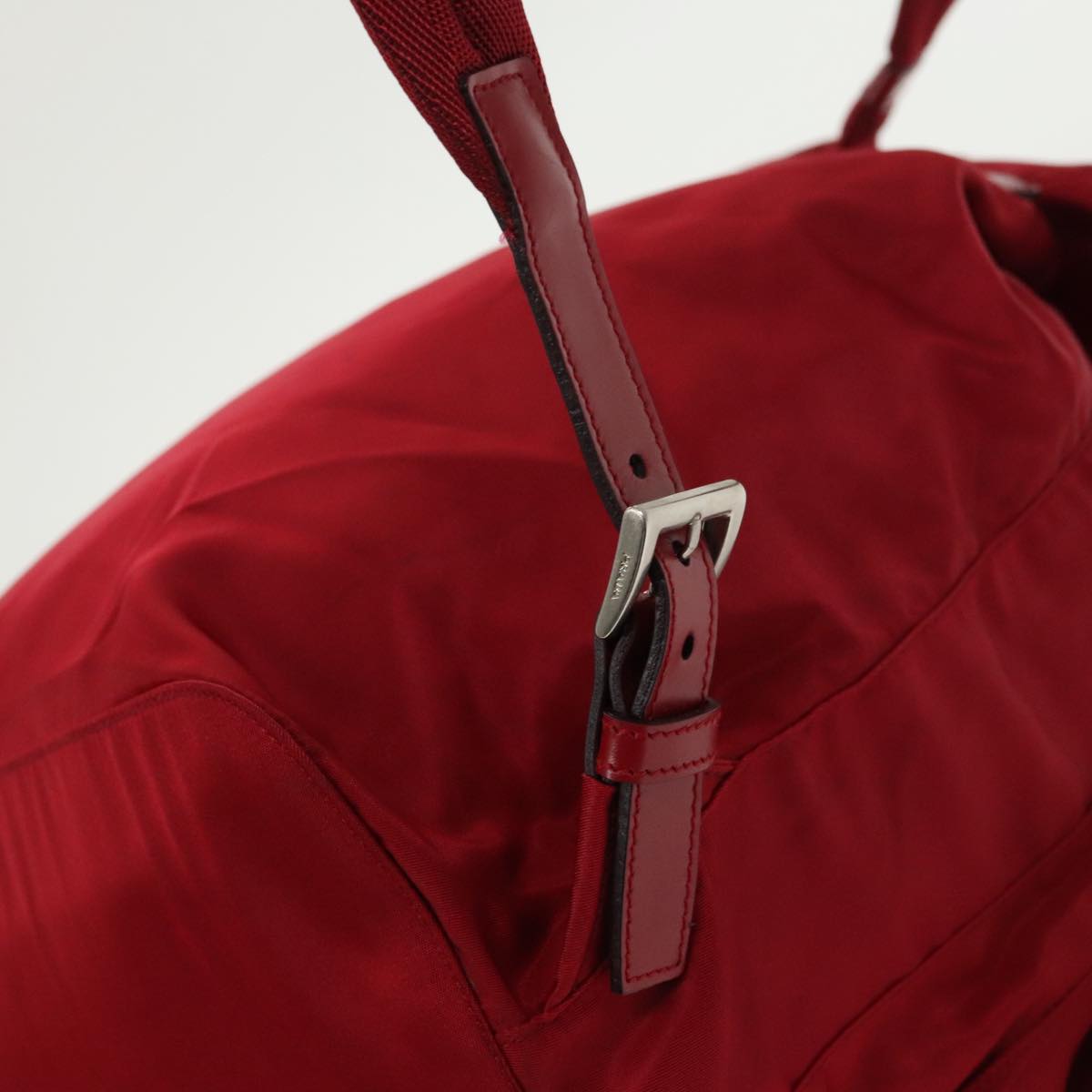 PRADA Backpack Nylon Red Auth 99487