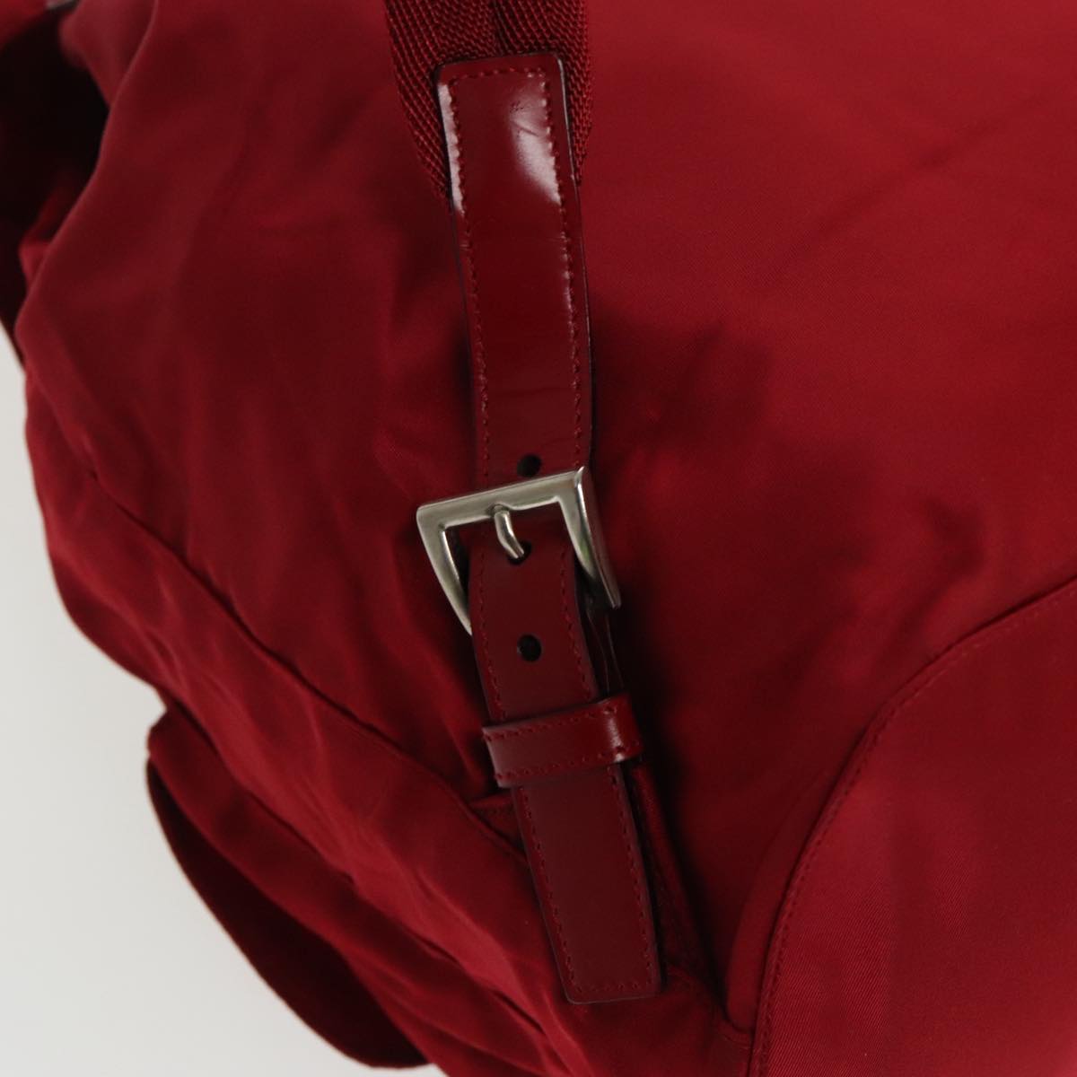 PRADA Backpack Nylon Red Auth 99487