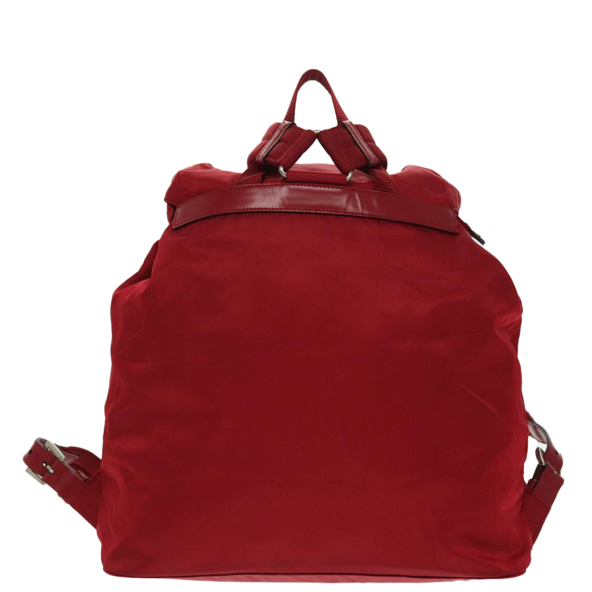 PRADA Backpack Nylon Red Auth 99487