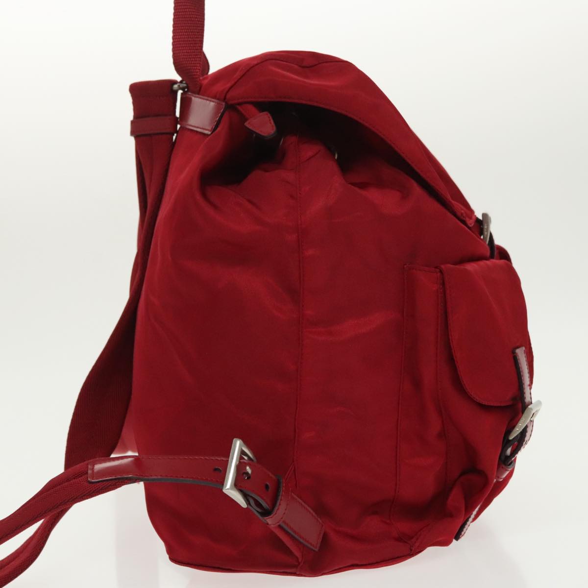 PRADA Backpack Nylon Red Auth 99487