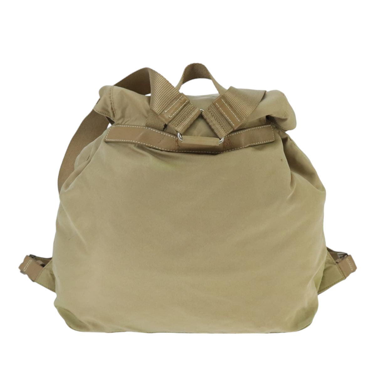 PRADA Backpack Nylon Khaki Silver Auth 99493 - 0