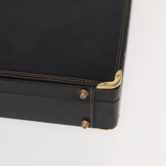 BALLY Attache Case Trunk Leather Black Auth 99500
