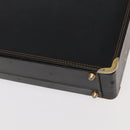 BALLY Attache Case Trunk Leather Black Auth 99500-15