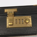 BALLY Attache Case Trunk Leather Black Auth 99500-10