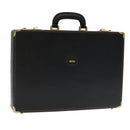 BALLY Attache Case Trunk Leather Black Auth 99500-1