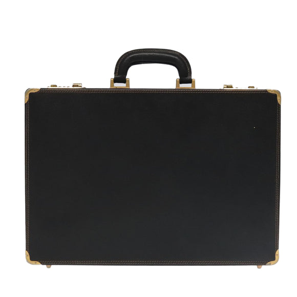 BALLY Attache Case Trunk Leather Black Auth 99500