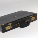 BALLY Attache Case Trunk Leather Black Auth 99500-6