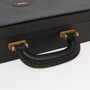BALLY Attache Case Trunk Leather Black Auth 99500-7