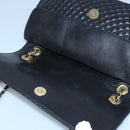 BALLY Chain Shoulder Bag Leather Black Auth 99505-18