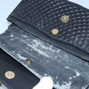 BALLY Chain Shoulder Bag Leather Black Auth 99505-10