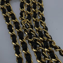 BALLY Chain Shoulder Bag Leather Black Auth 99505-8