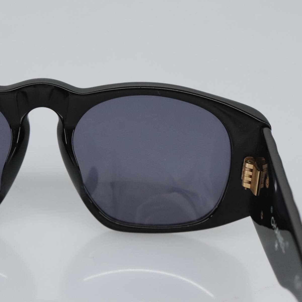 CHANEL Sunglasses plastic Black CC Auth 99518