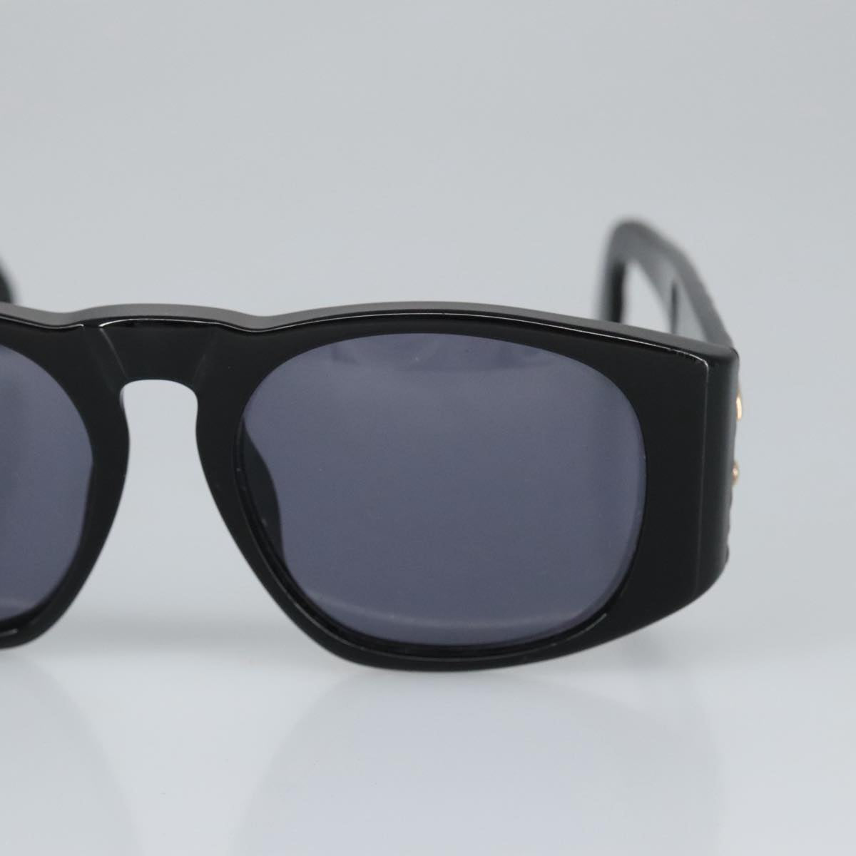 CHANEL Sunglasses plastic Black CC Auth 99518