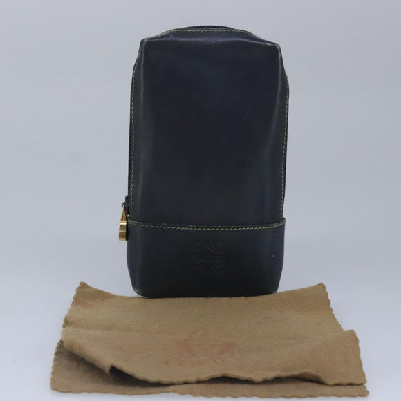 LOEWE Pouch Leather Navy Auth 99519