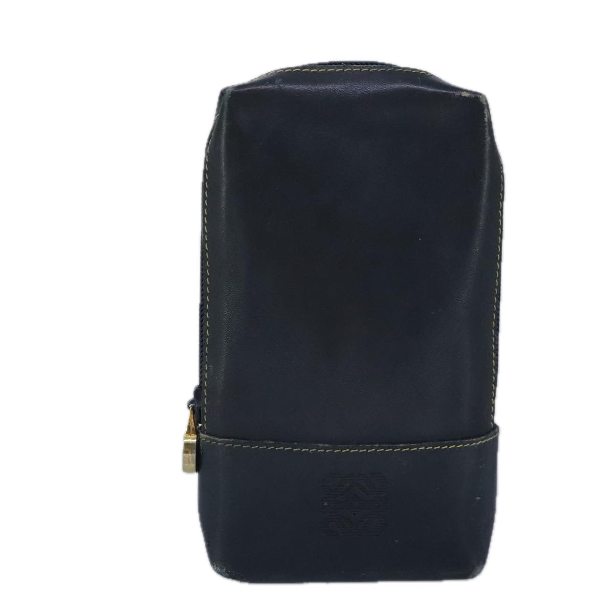 LOEWE Pouch Leather Navy Auth 99519 - 0