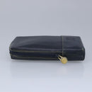LOEWE Pouch Leather Navy Auth 99519-3