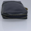 LOEWE Pouch Leather Navy Auth 99519-5