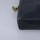 LOEWE Pouch Leather Navy Auth 99519-7