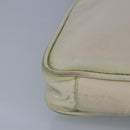 PRADA Tote Bag Nylon White Silver Auth 99539-8