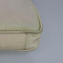 PRADA Tote Bag Nylon White Silver Auth 99539-15